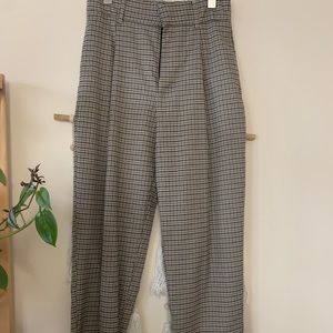 Zara pleated wide leg trousers